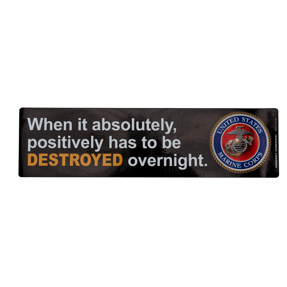 “If It Must Be Destroyed Overnight” Magnet