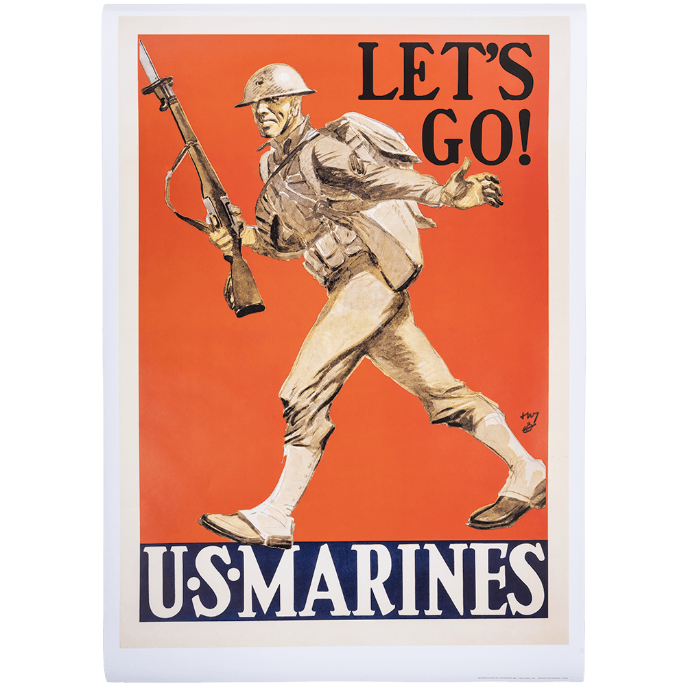 Let's Go Marines Poster