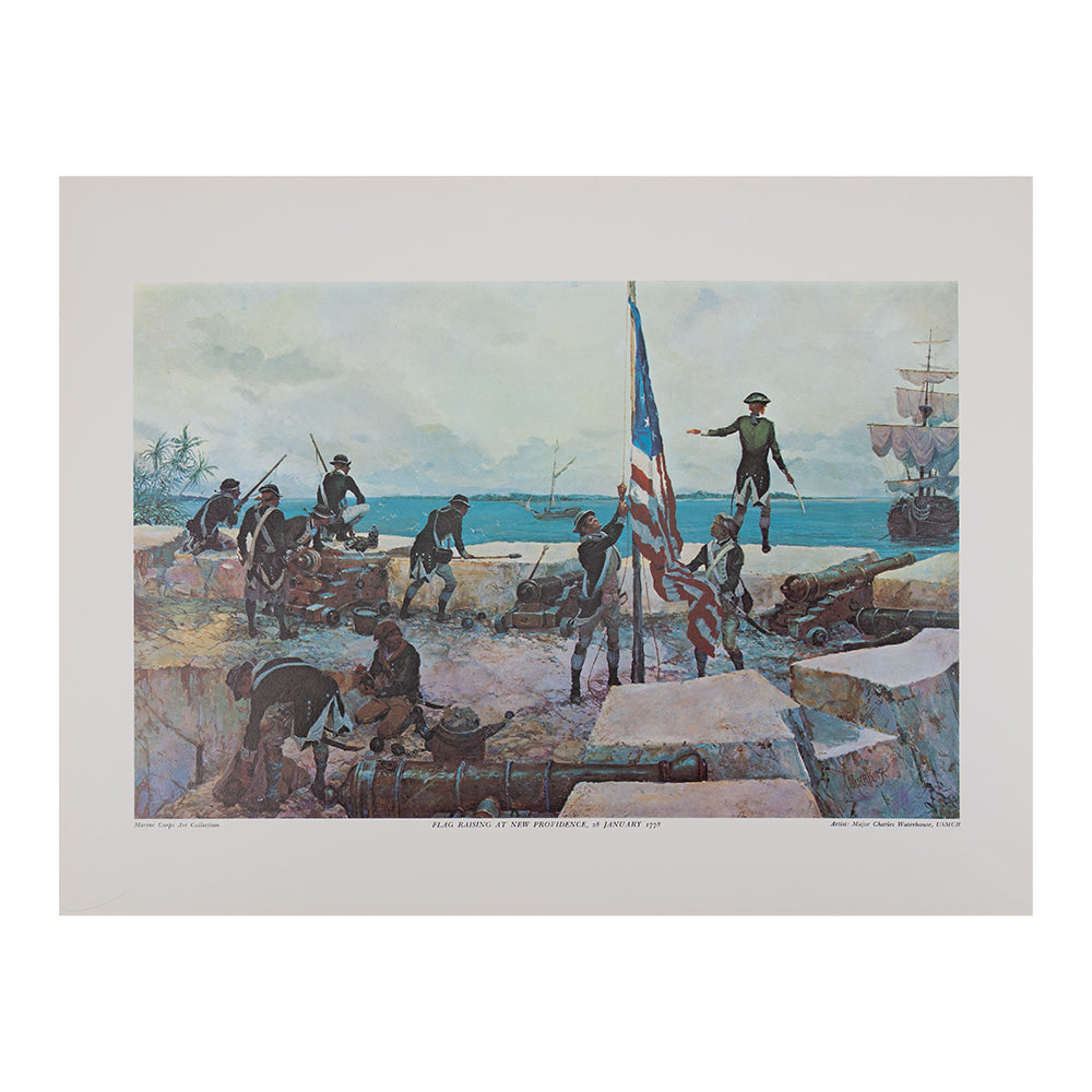 "Flag Raising at New Providence" by Charles Waterhouse