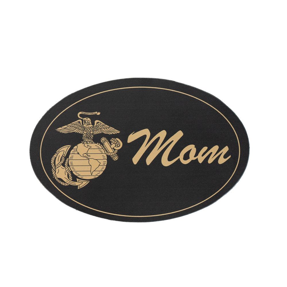 Mom Oval Black Magnet
