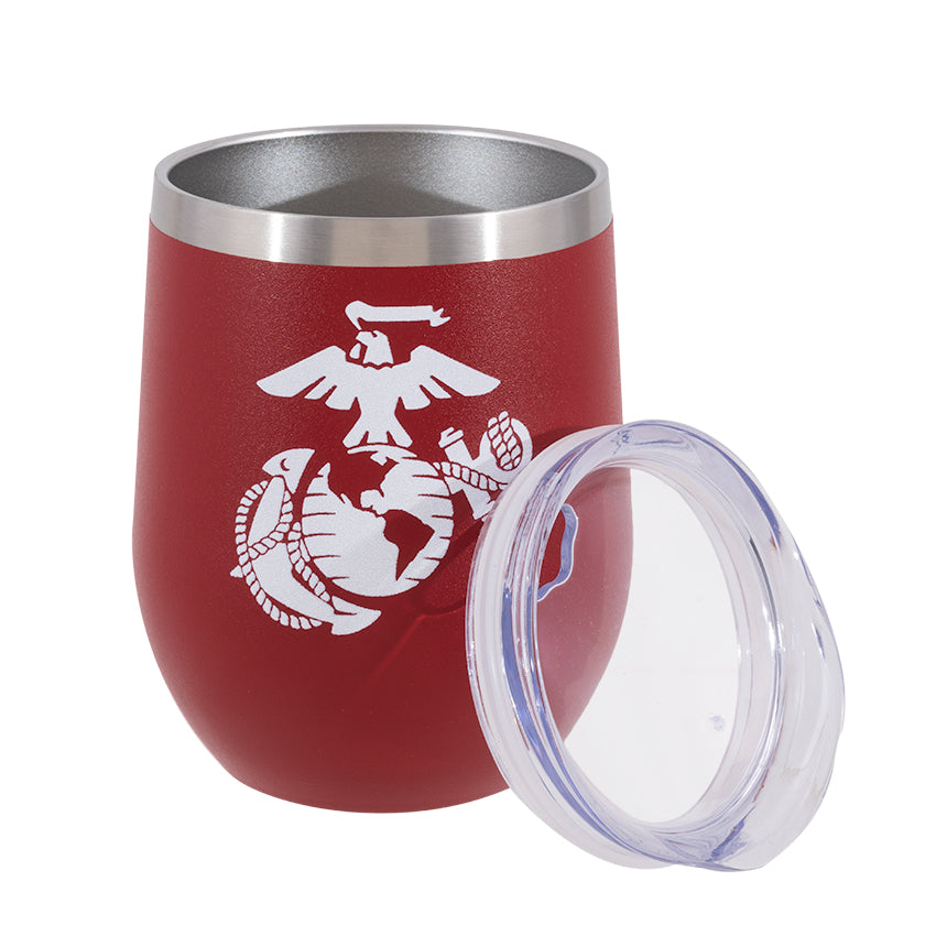 Red USMC Wine Tumbler 11oz