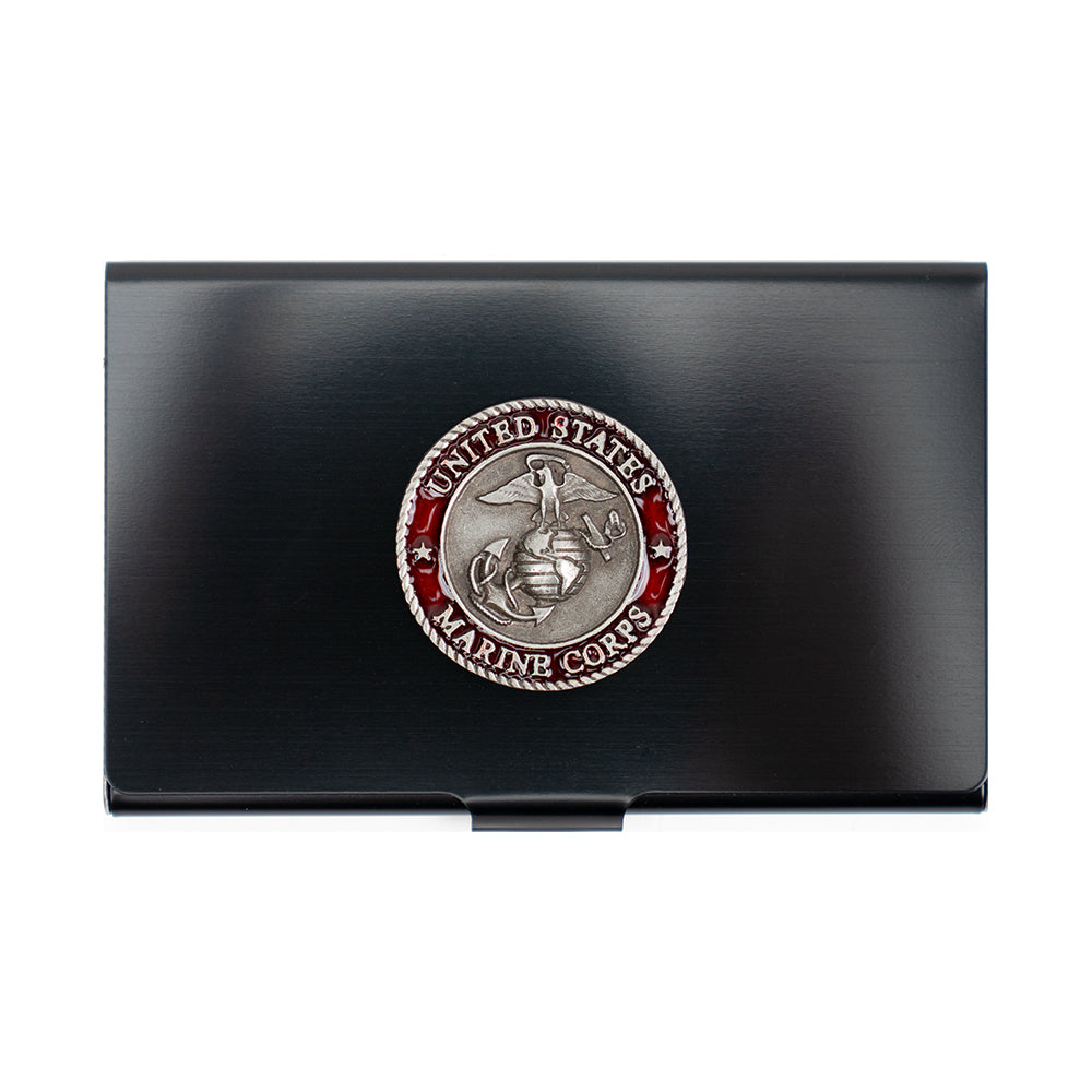 Black Steel Business Card Case