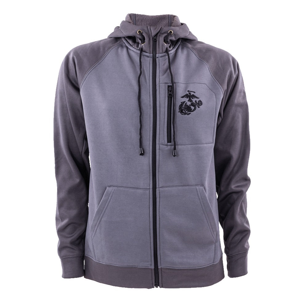 USMC Full Zip Two Tone Hoodie