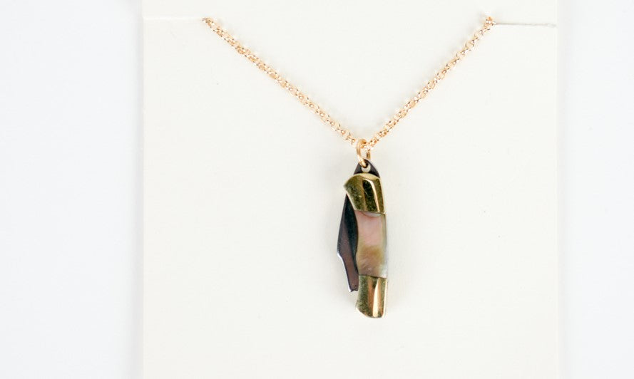 Aliza Necklace-Sm Folding Knife w/14K Gold Fill