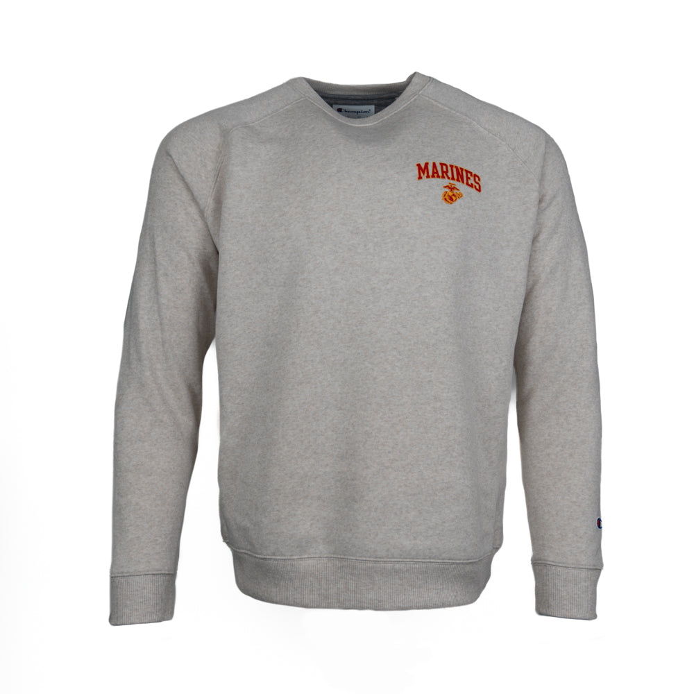 USMC Triumph Fleece Raglan Crew-Pebblestone
