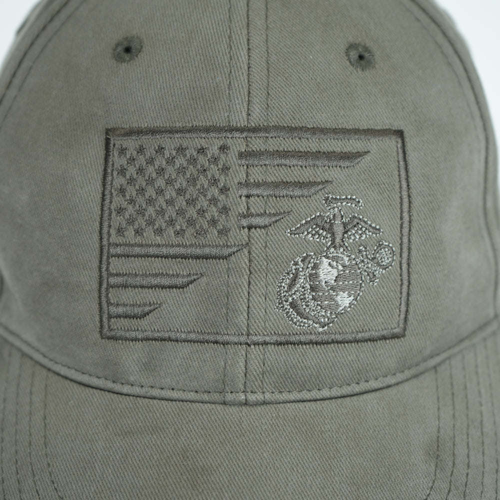 US Flag/EGA Hat-Olive Drab