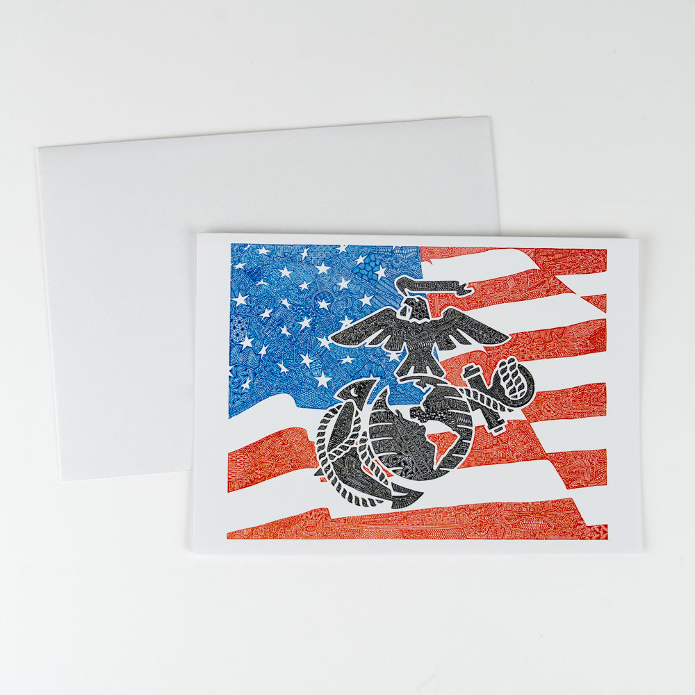Flag/EGA Notecard-Hidden Images Art