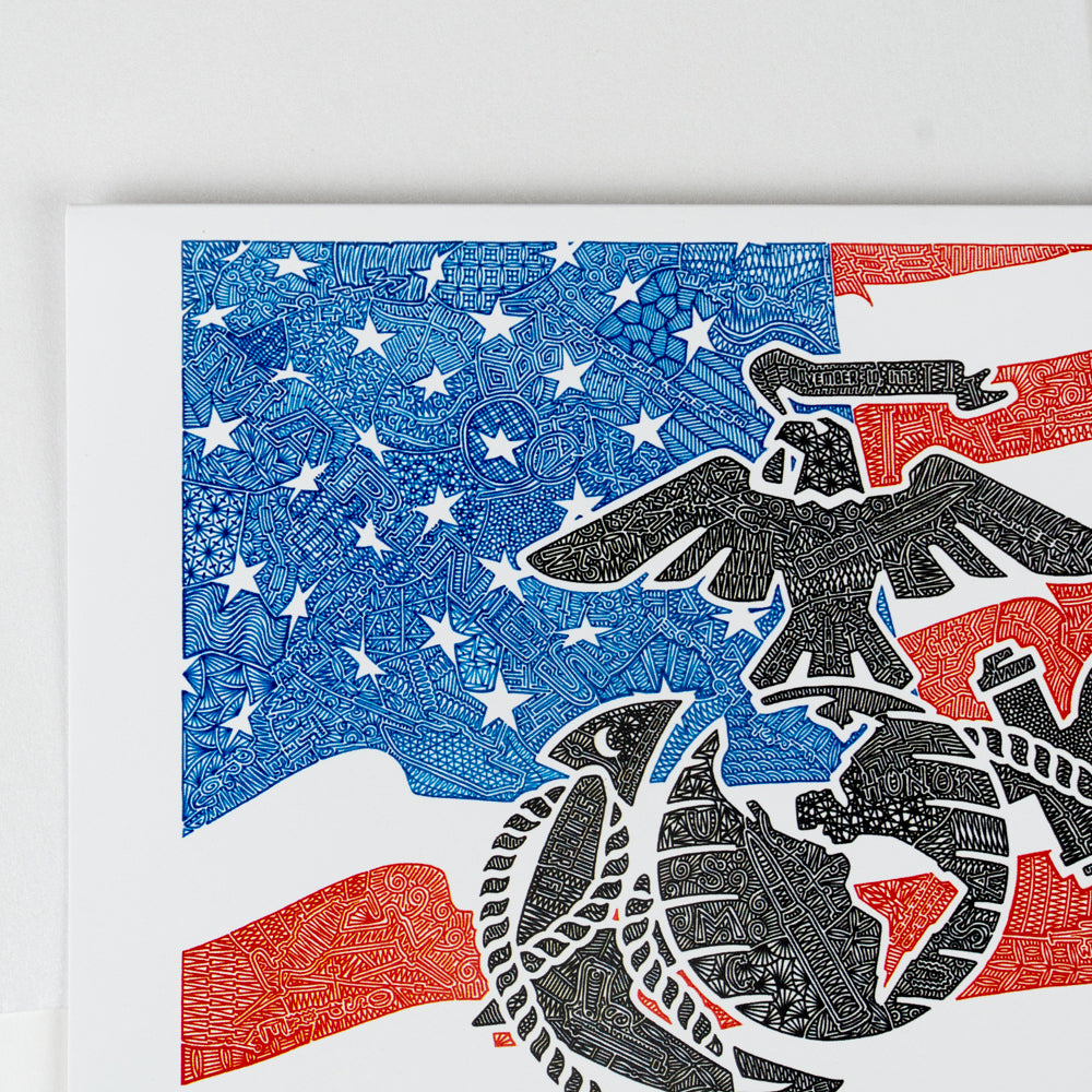 Flag/EGA Notecard-Hidden Images Art