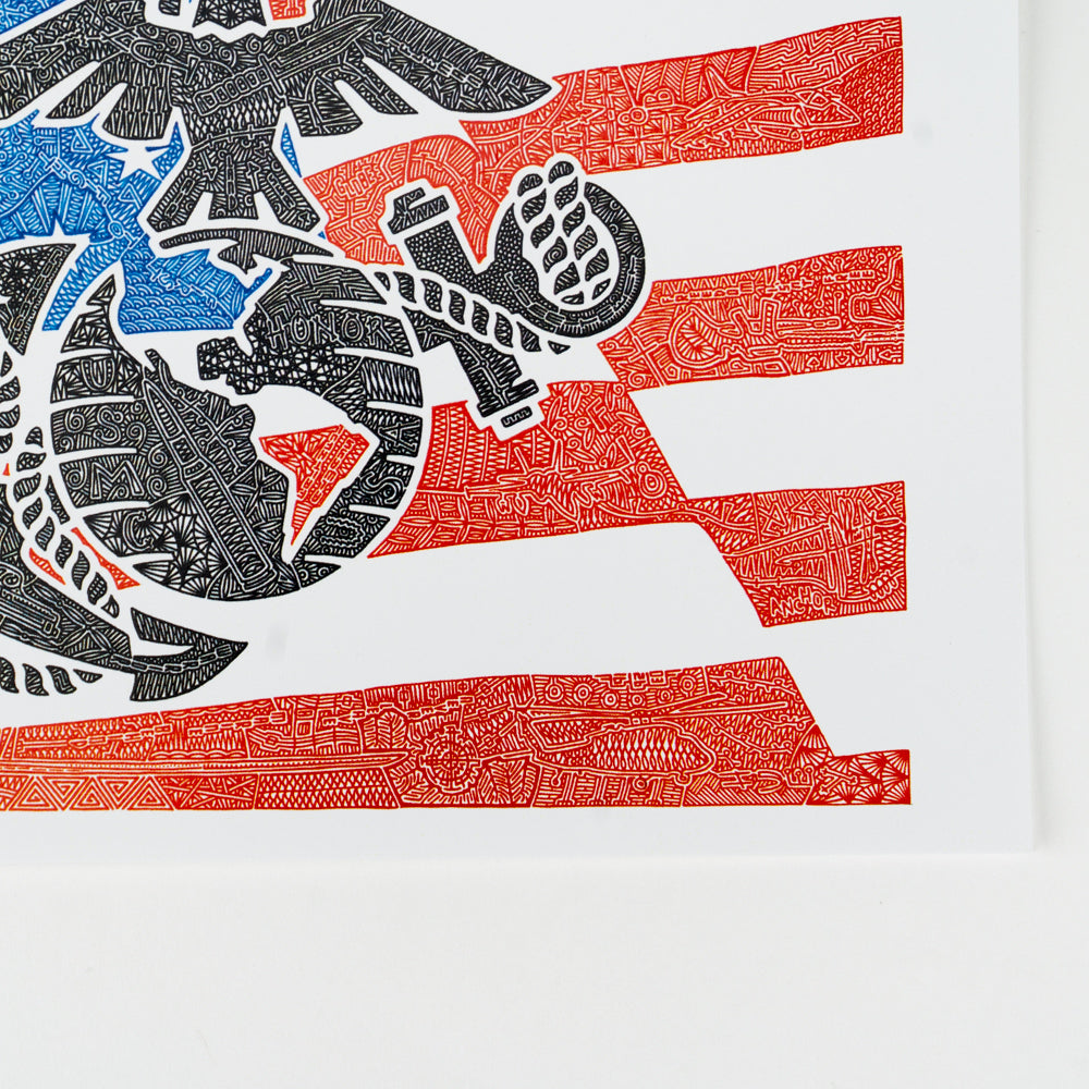 Flag/EGA Notecard-Hidden Images Art