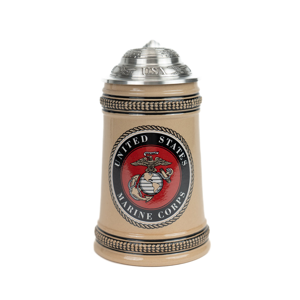 USMC Stoneware Stein 7"