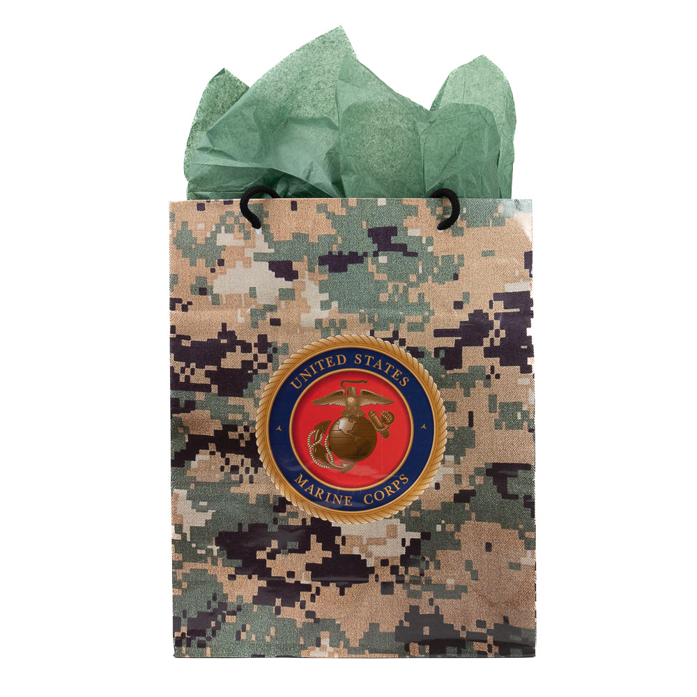 USMC/EGA Camo Gift Bag w/Tissue