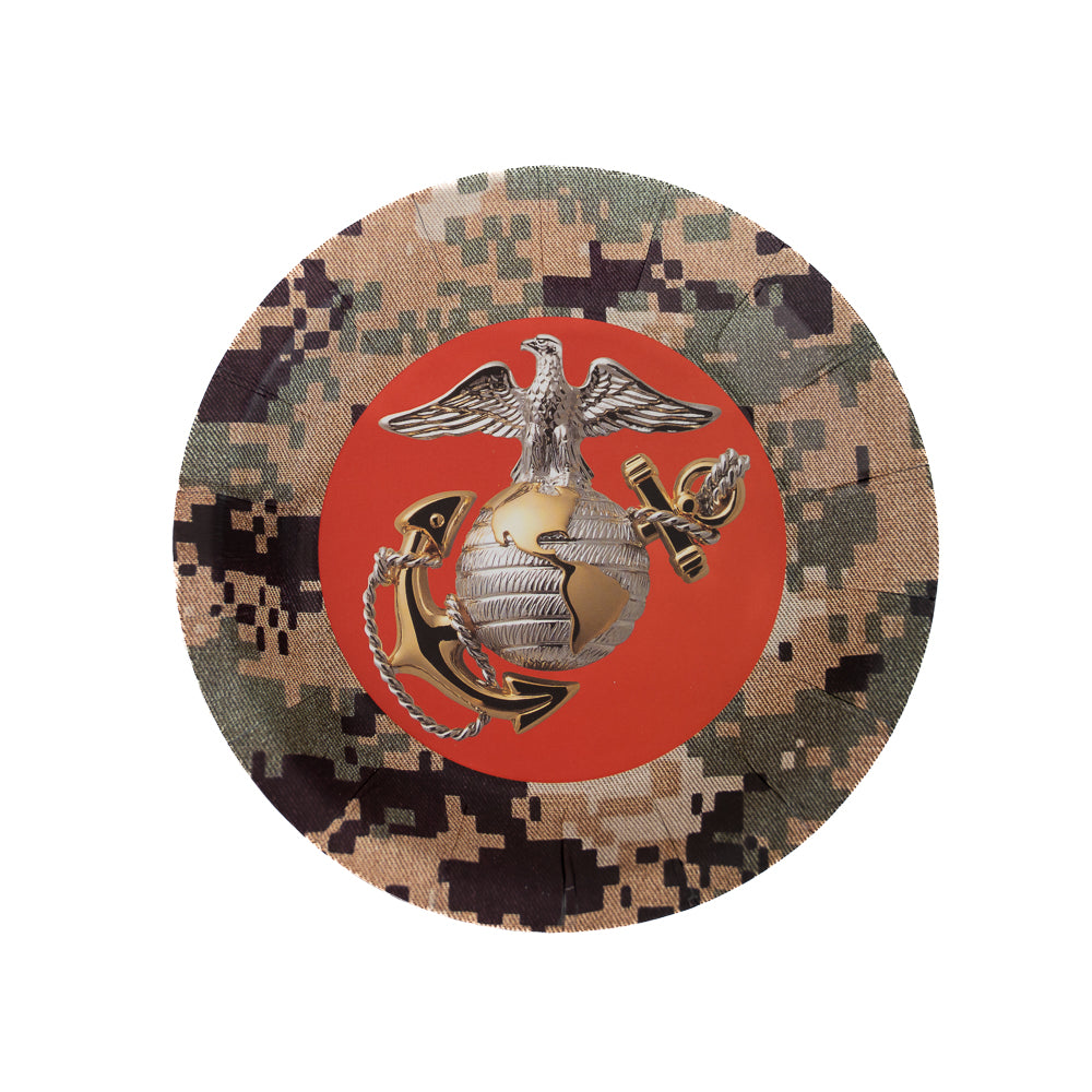 7" EGA/Camo Paper Plate (8pk)