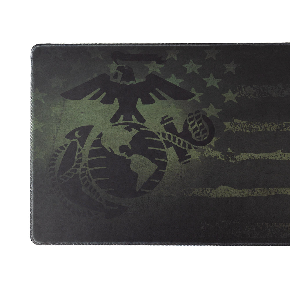USMC Emblem/US Flag Deskpad 15" x 35"