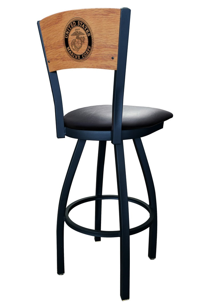 USMC Swivel Bar Stool with Vinyl Seat