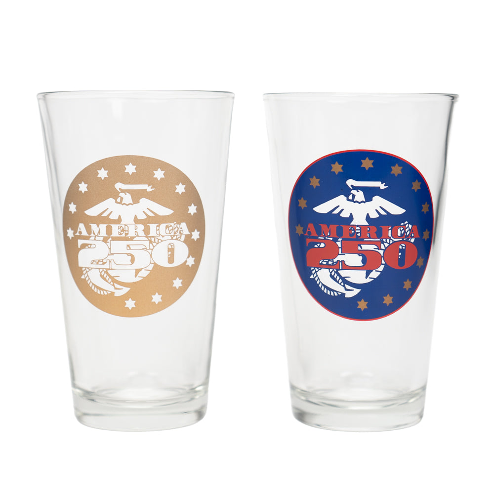 America 250 USMC Celebration Mixer Glass