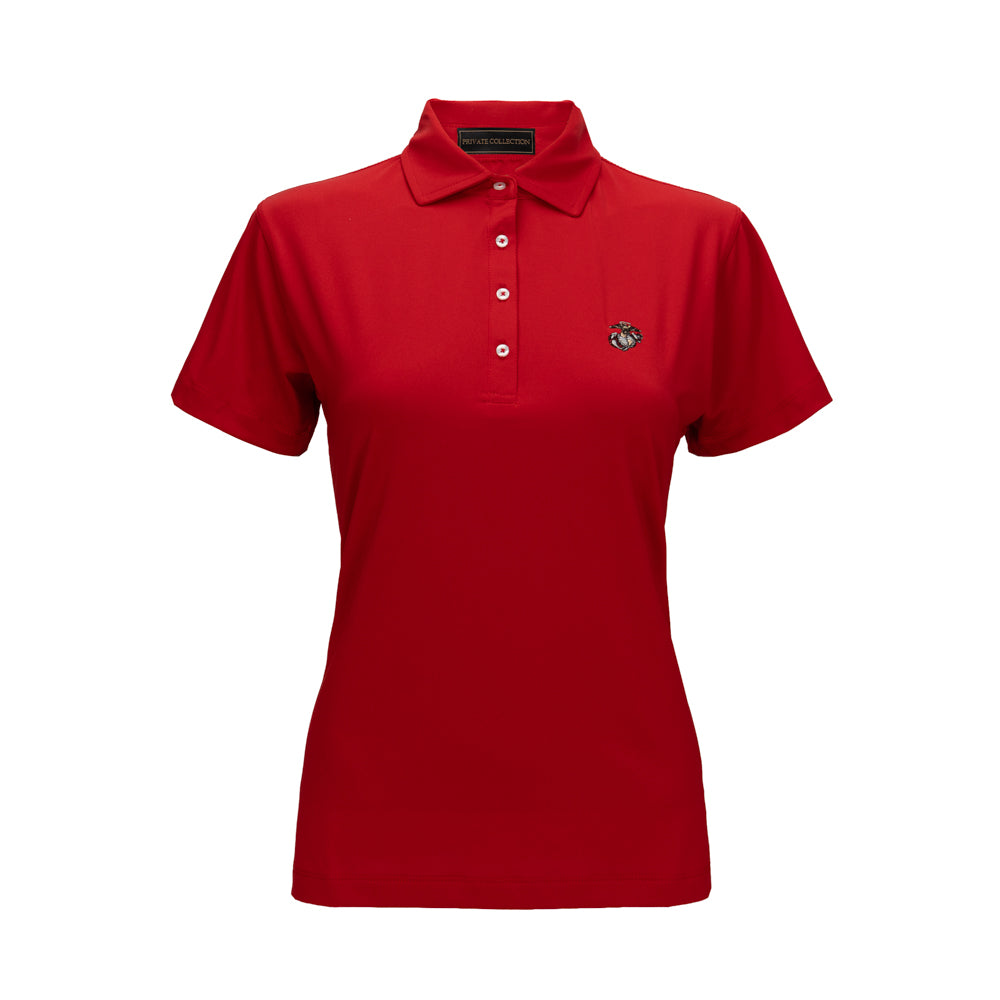 Ladies Jersey Fabric EGA Polo-Red
