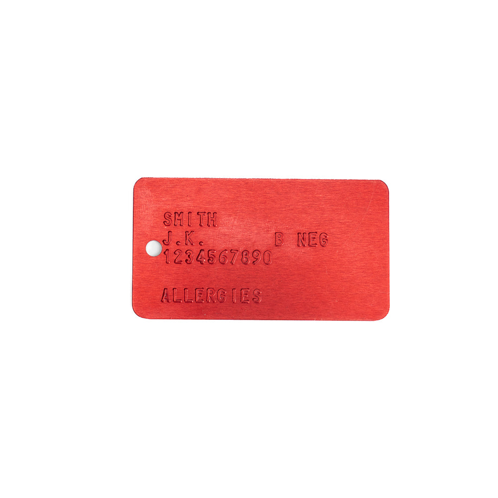 Red Medical Dog Tag