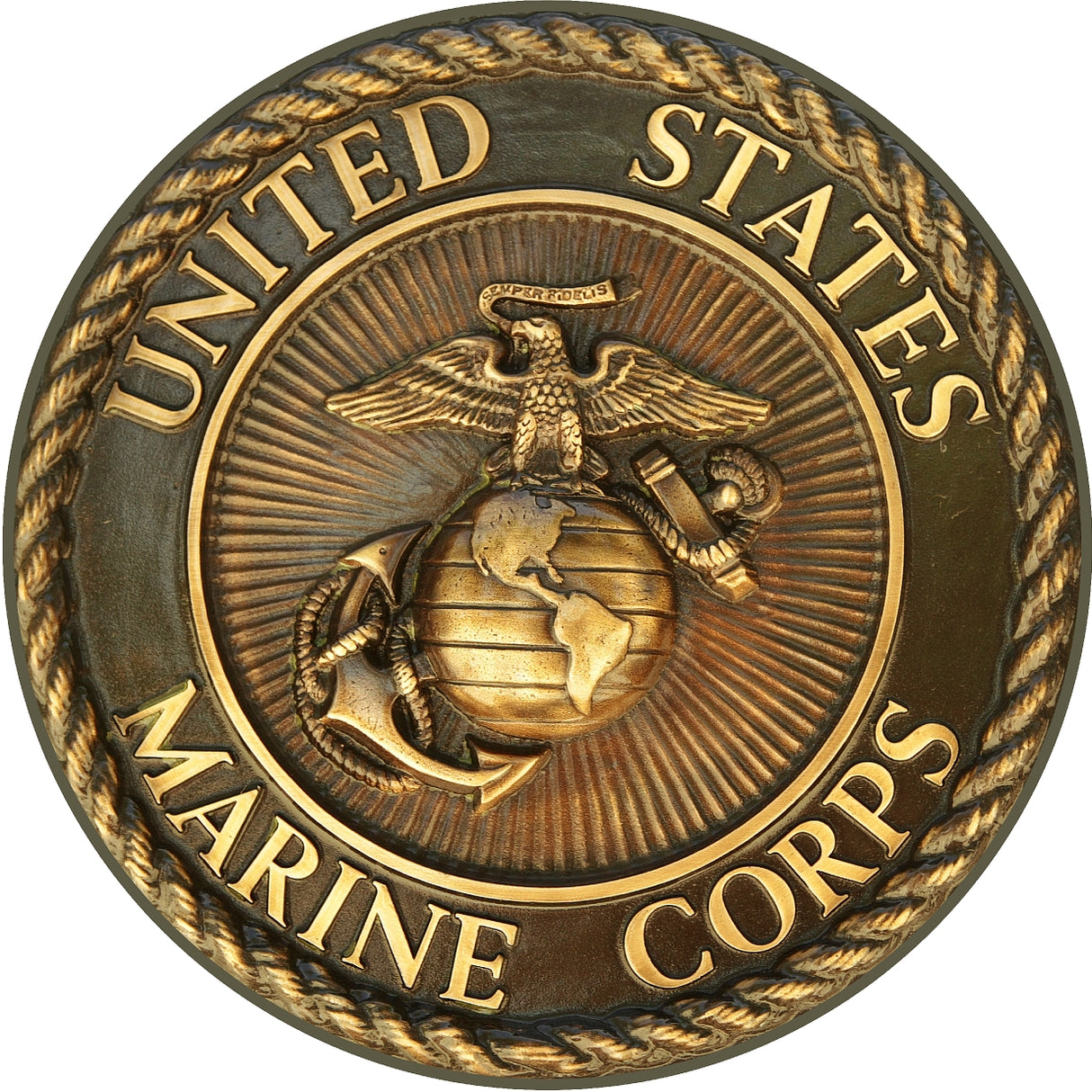 USMC Bronze EGA Steel Sign 12"
