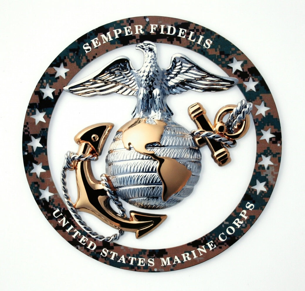USMC Officer EGA Semper Fi Magnet 4"