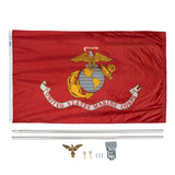 Marine Corps Nylon Flag with Kit (3"x5")
