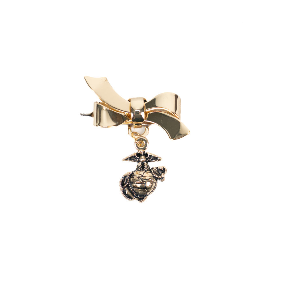 Gold Bow & EGA Charm Lapel Pin