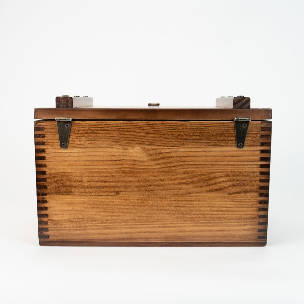 Wooden USMC Ammo Box with Hasp for Lock