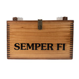 Wooden USMC Ammo Box with Hasp for Lock