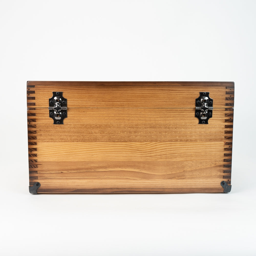 Wooden Footlocker with Leather Handles