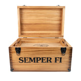 Wooden Footlocker with Leather Handles