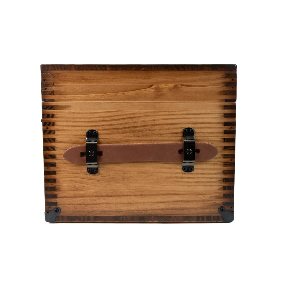 Wooden Footlocker with Leather Handles