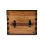 Wooden Footlocker with Leather Handles