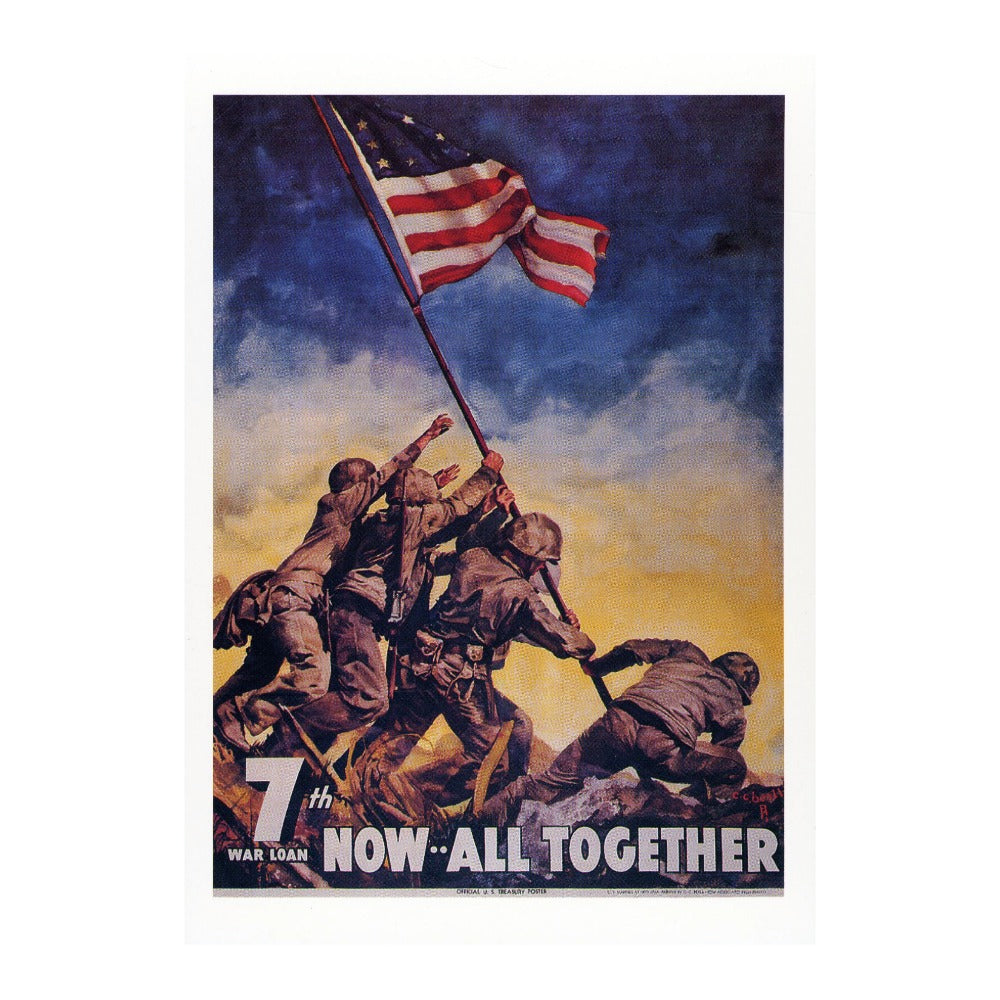 Now All Together Iwo Jima Postcard