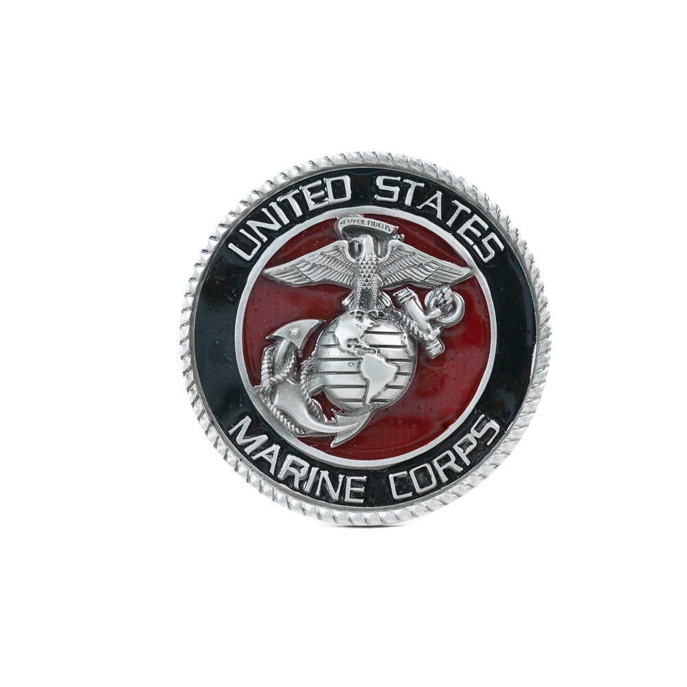 Pewter USMC Emblem Hitch Cover