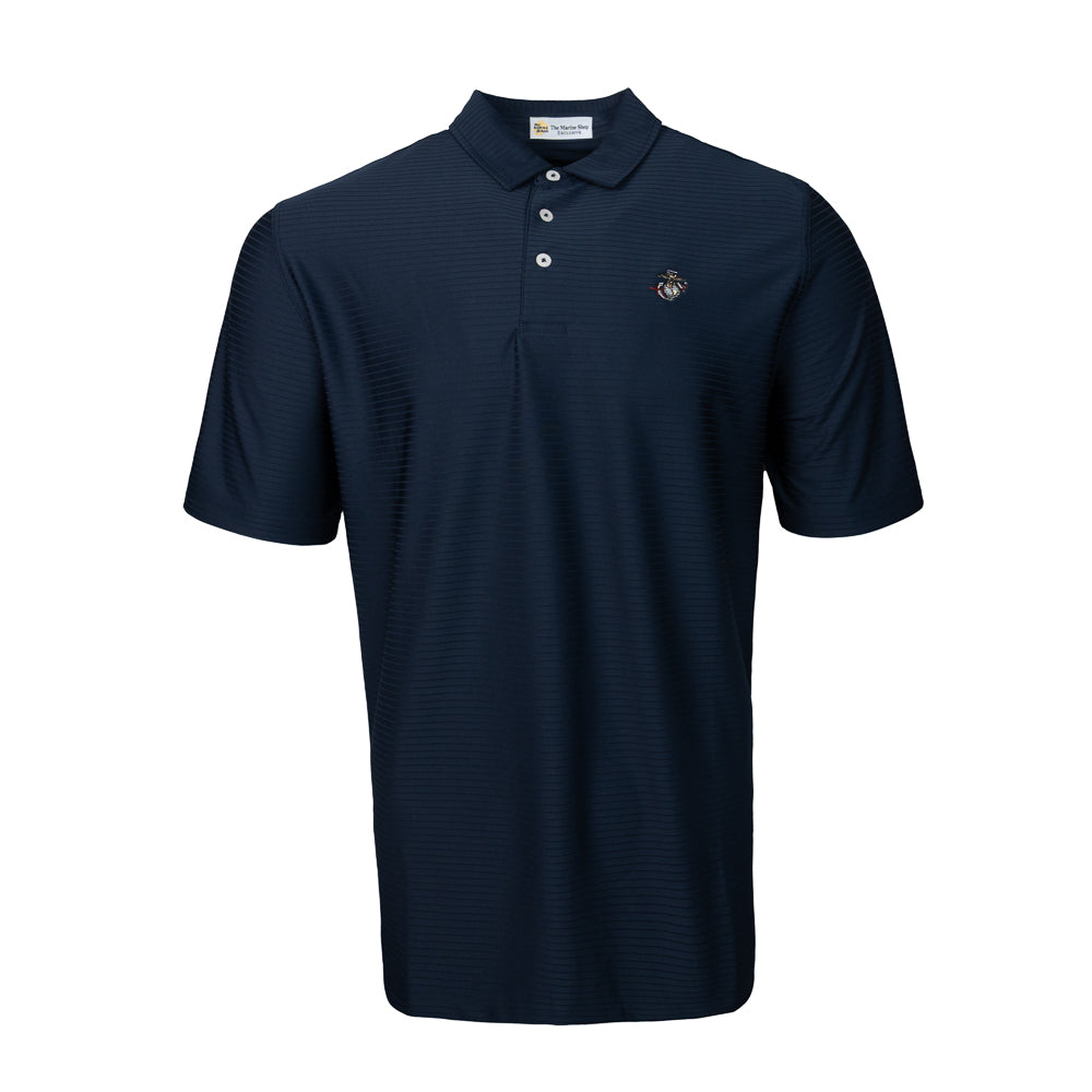 Coolmax Textured Stripe Polo Navy