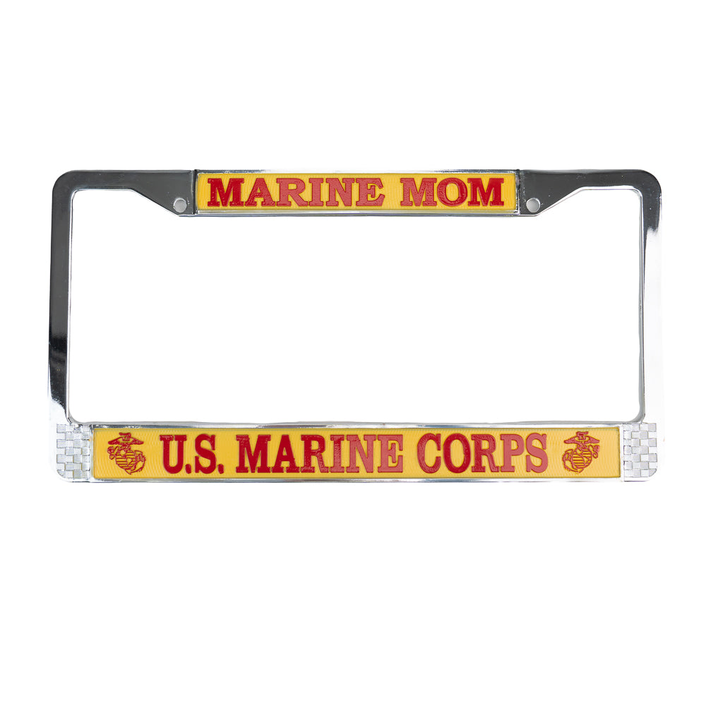 License Plate Frame Marine Mom