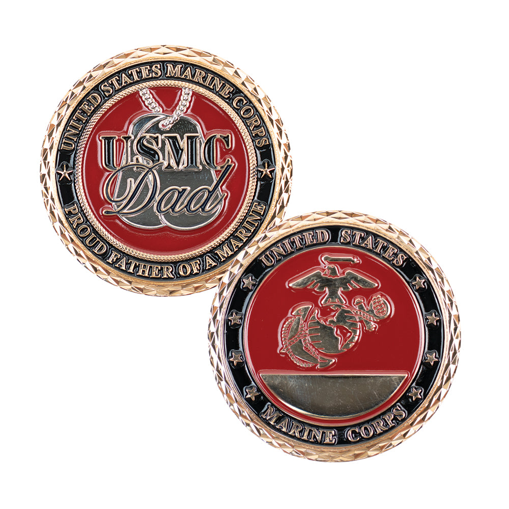 Coin Proud USMC Dad Engravable
