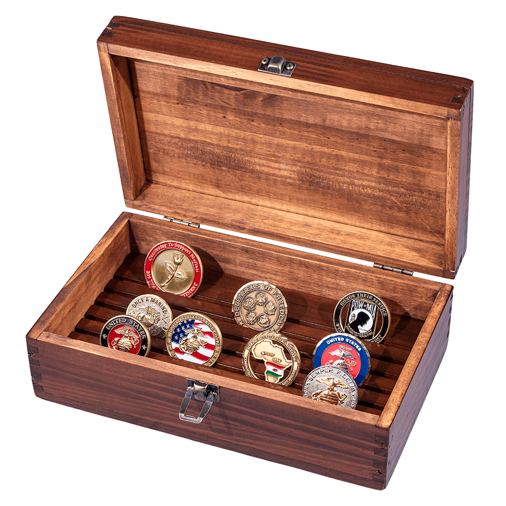 Cherry USMC Coin Display Box