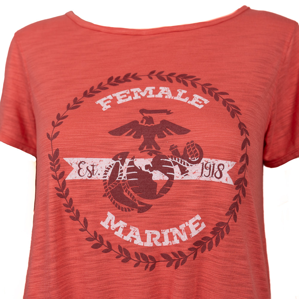Coral Female Marines Tee