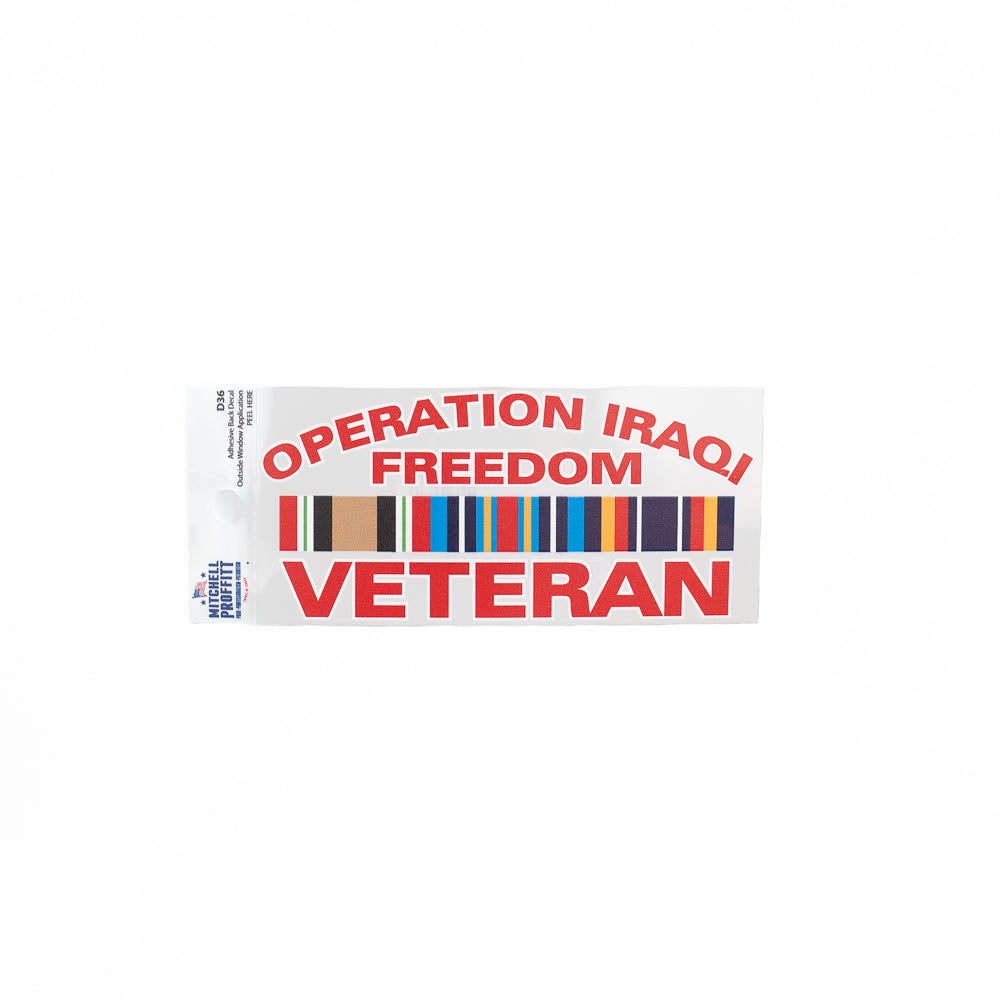 Operation Iraqi Freedom Veteran Decal