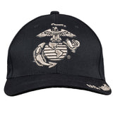 Black US Marines Hat w/Tan EGA