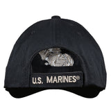 Black US Marines Hat w/Tan EGA