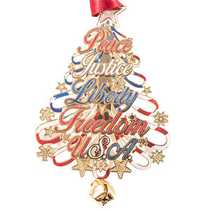 Patriotic Word Tree Ornament