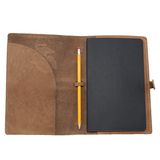 Fine Leather A5 Moleskine Journal-Tan