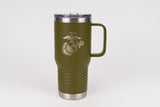 Laser Etched EGA Handle Travel Mug 20oz.
