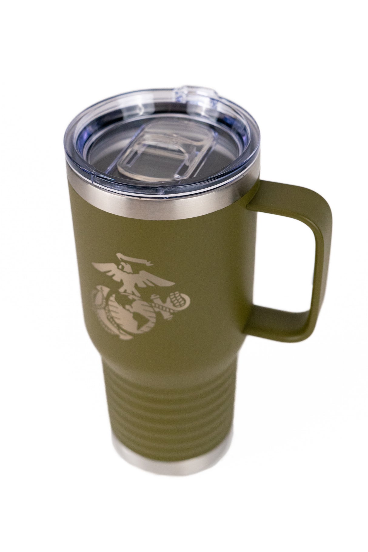 Laser Etched EGA Handle Travel Mug 20oz.