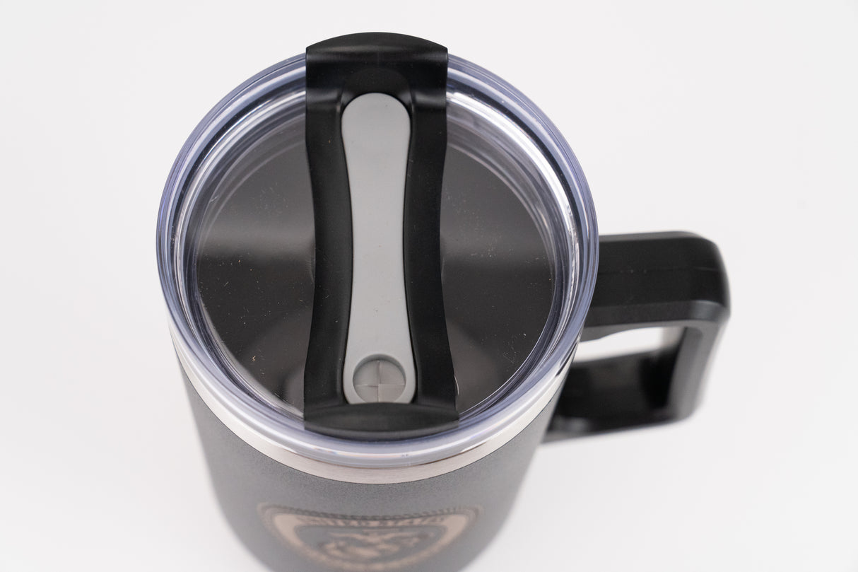 Laser Etched Emblem Travel Mug w/Straw 40oz