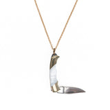 Harlow Necklace-Lg Folding Knife w/Gold Fill Chain
