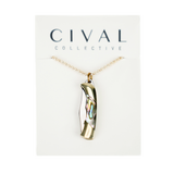 Harlow Necklace-Lg Folding Knife w/Gold Fill Chain
