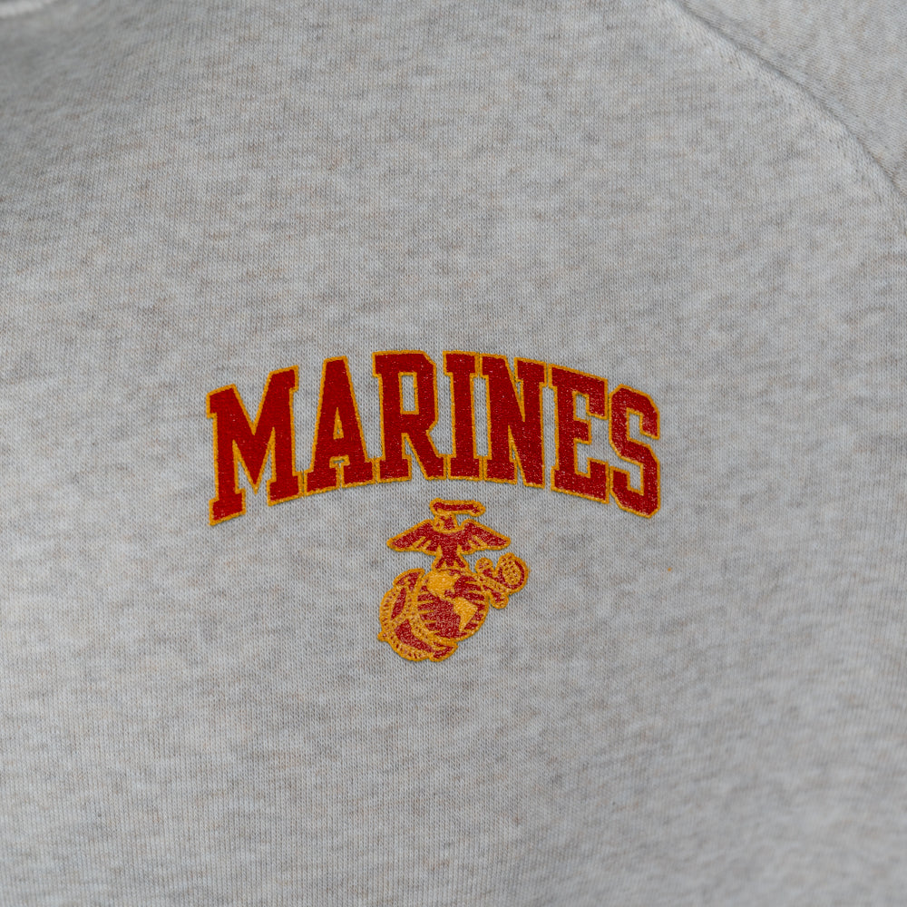 USMC Triumph Fleece Raglan Crew-Pebblestone