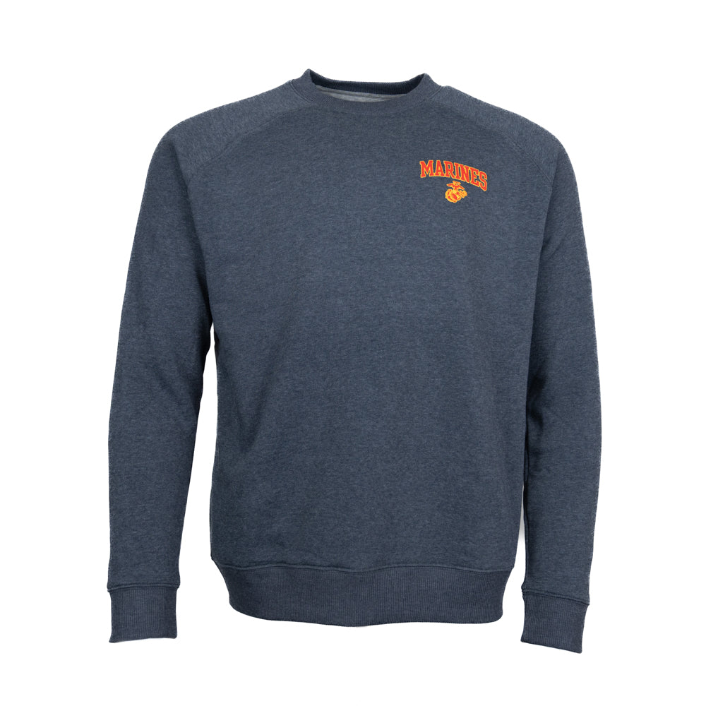 USMC Triumph Fleece Raglan Crew-Navy